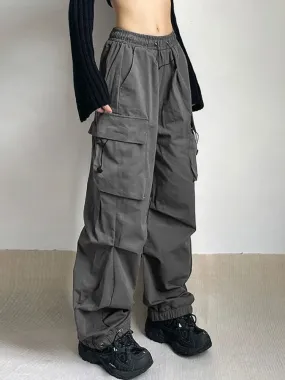 Advbridge  Y2k Hip Hop Wide Leg Joggers Baggy Sweatpants Harajuku Oversized Cargo Parachute Pants Women Streetwear Vintage Overalls