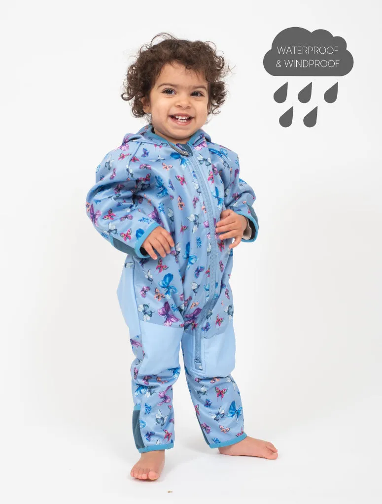 All-Weather Fleece Onesie - Butterfly Sky