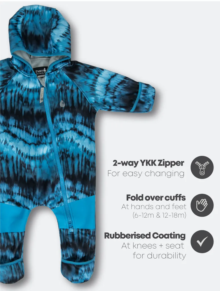 All-Weather Fleece Onesie - Stone Tie Dye