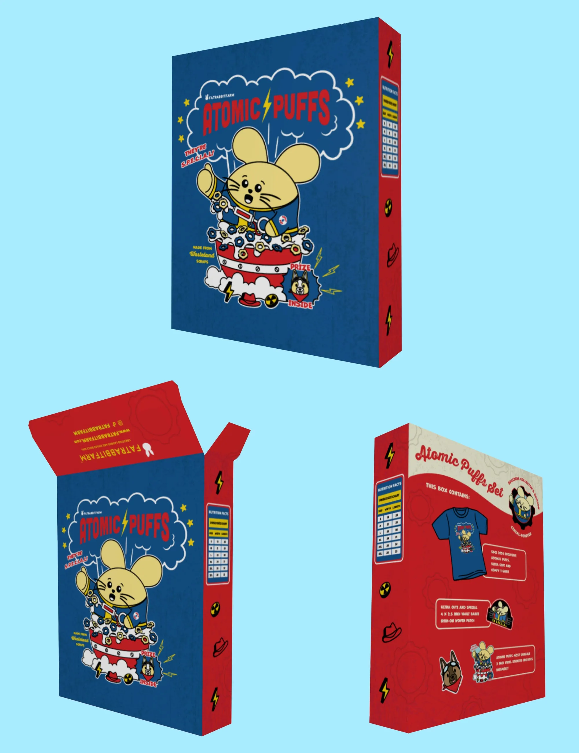 Atomic Puffs Cereal Box Set