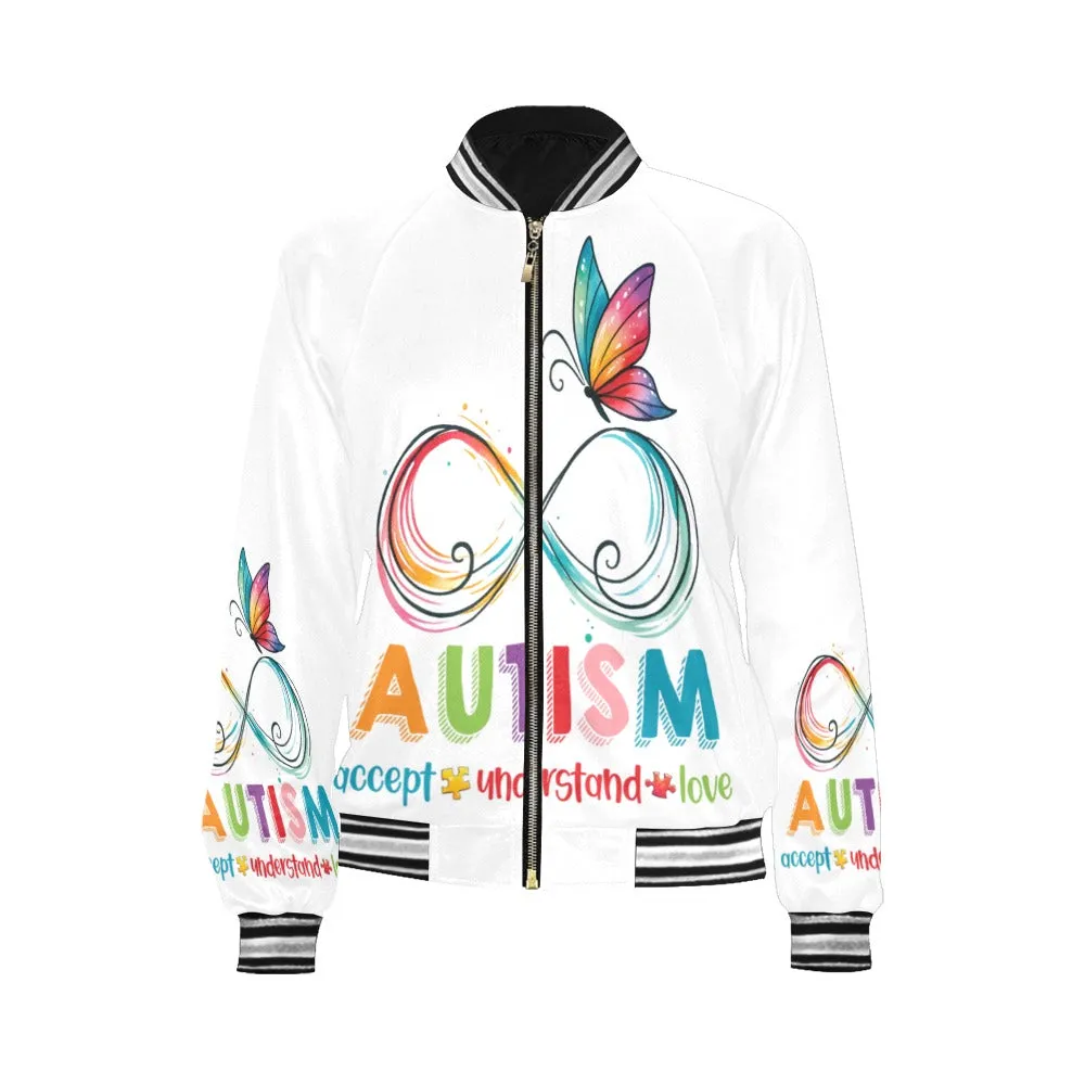 Autism accept love awd1074 Bomber Jacket for Women