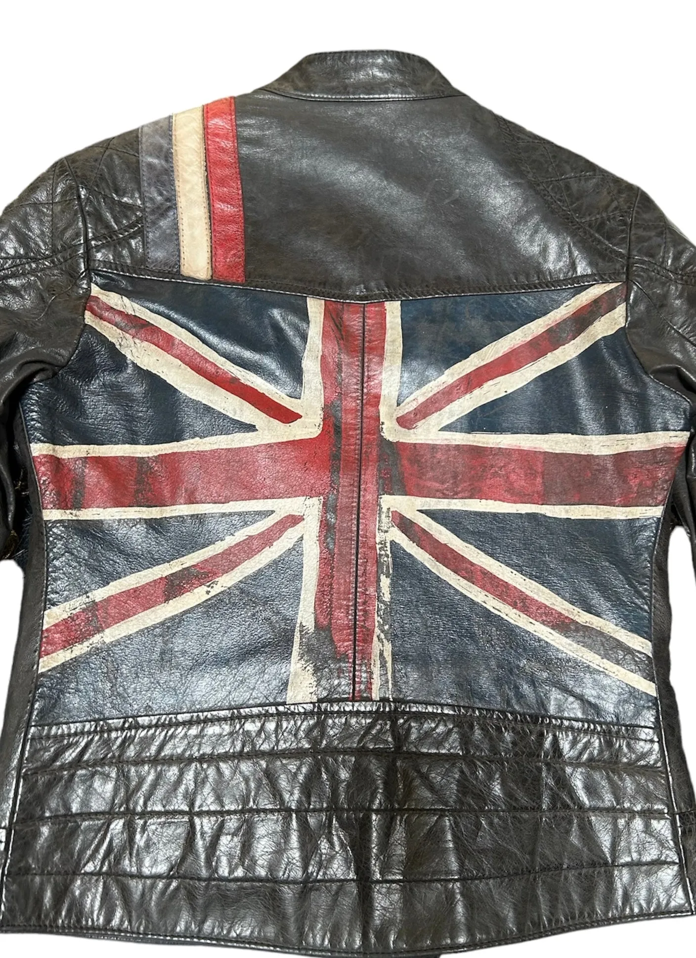 Belstaff "Black Prince" Union Jack Leather Moto Jacket