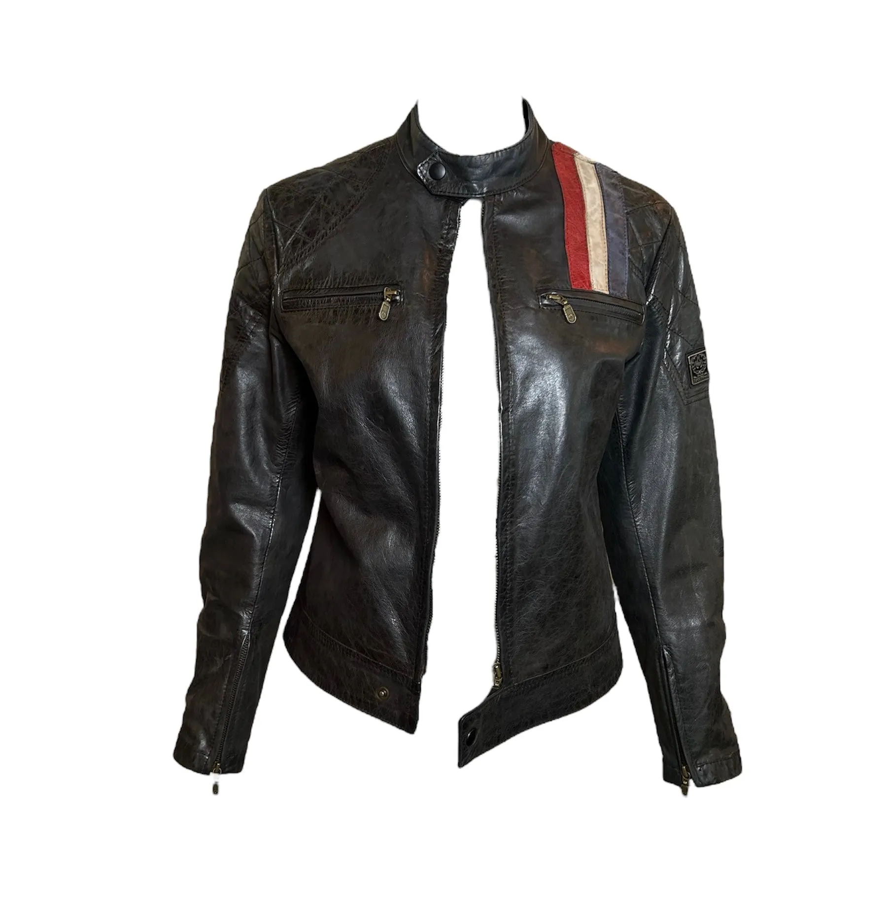 Belstaff "Black Prince" Union Jack Leather Moto Jacket