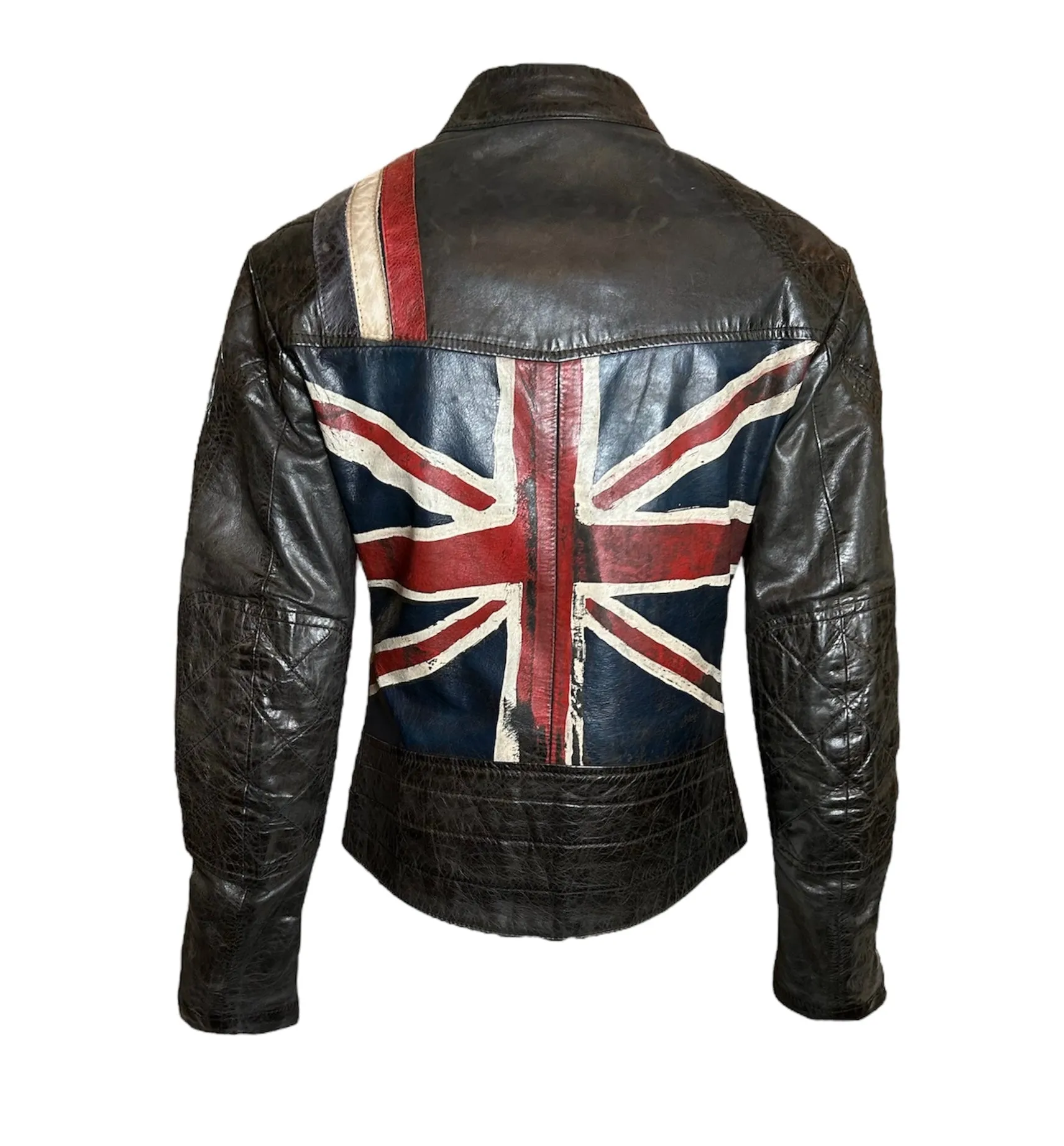 Belstaff "Black Prince" Union Jack Leather Moto Jacket