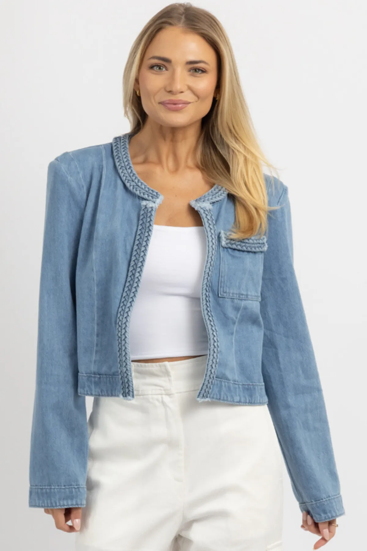 BOSTON BRAIDED DENIM JACKET