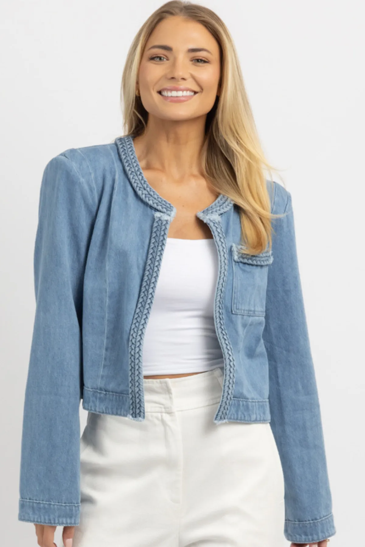 BOSTON BRAIDED DENIM JACKET