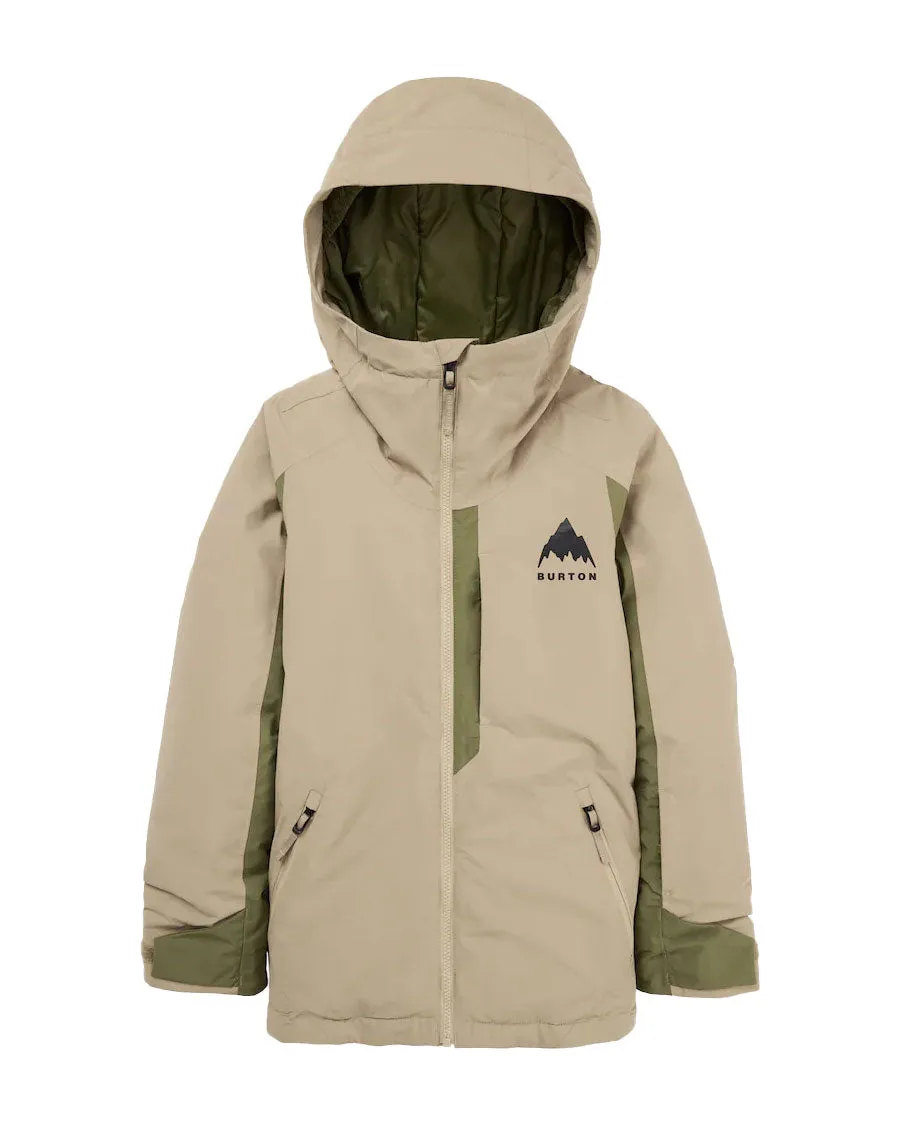 Burton Kids' Hillslope 2L Jacket Summit Taupe/Forest Moss 2025