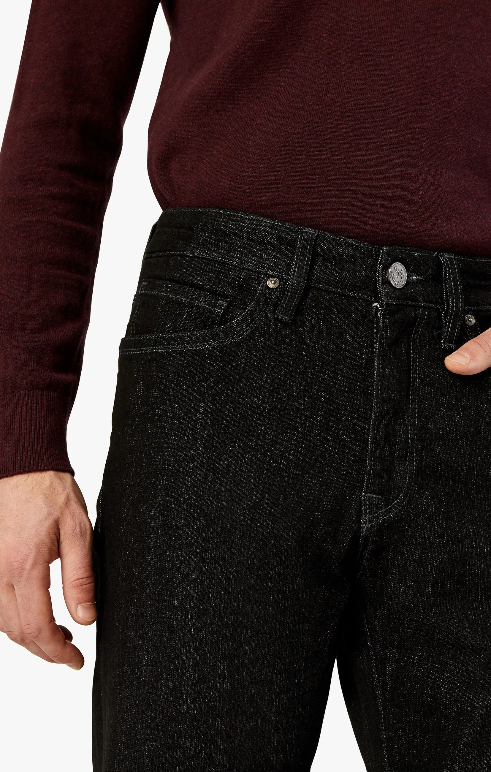 Charisma Relaxed Straight Jeans In Charcoal Comfort