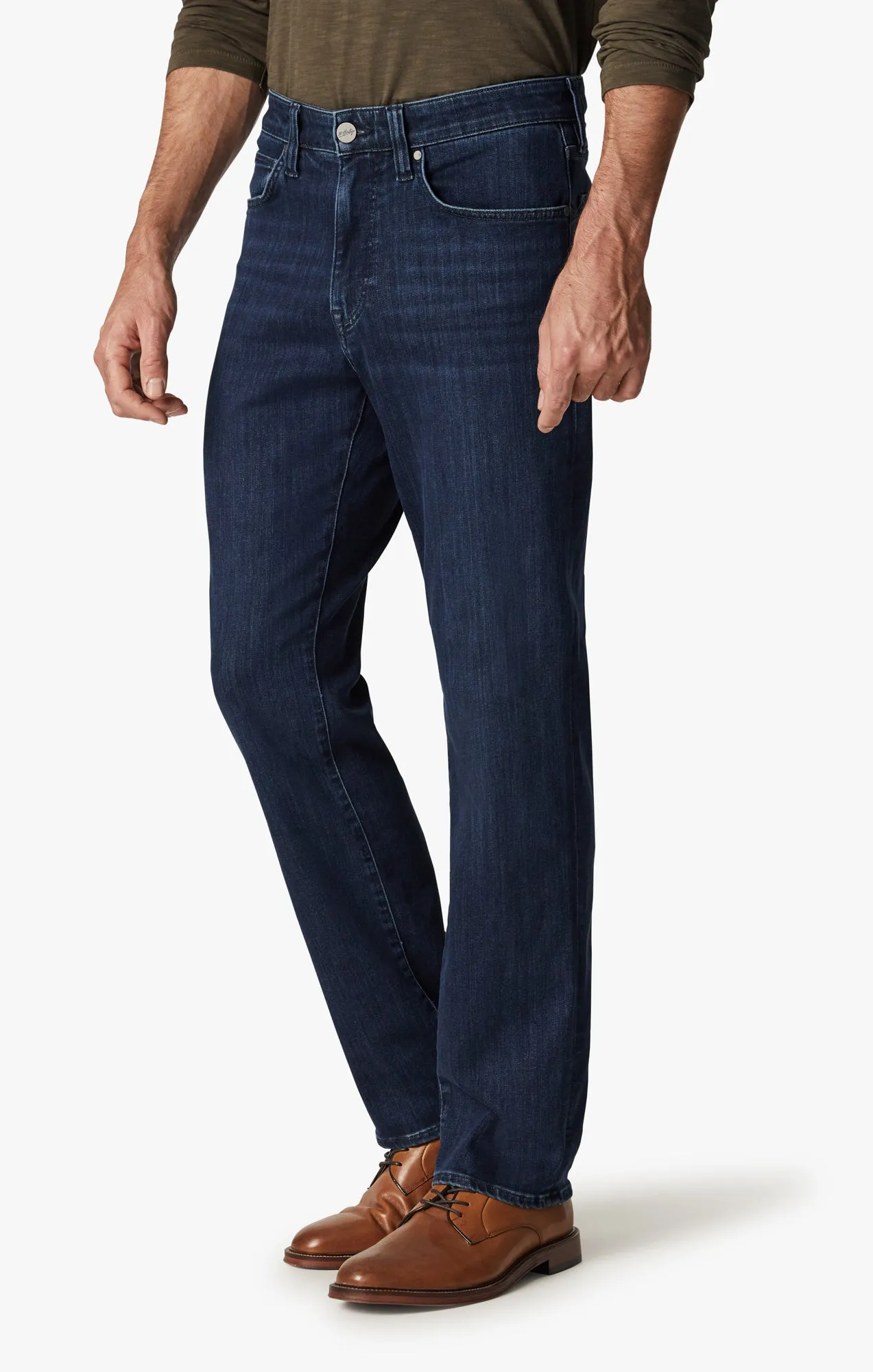 Charisma Relaxed Straight Jeans In Dark Midnight Brushed Urban