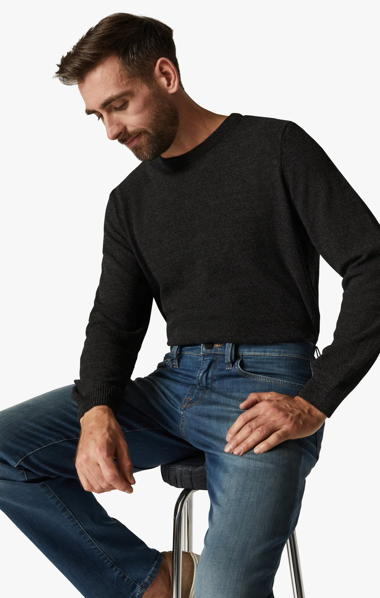 Charisma Relaxed Straight Jeans In Mid Cashmere