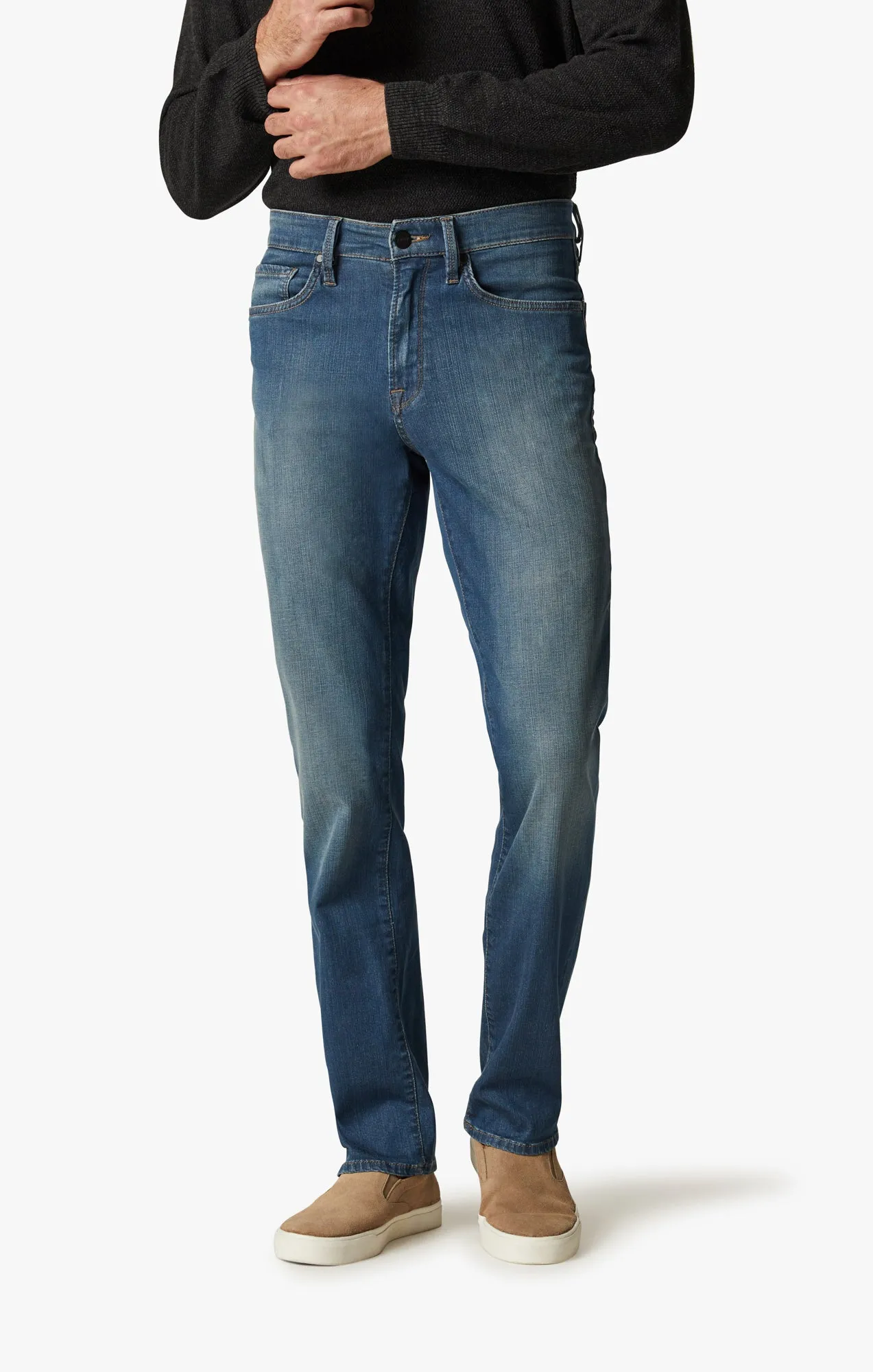 Charisma Relaxed Straight Jeans In Mid Cashmere