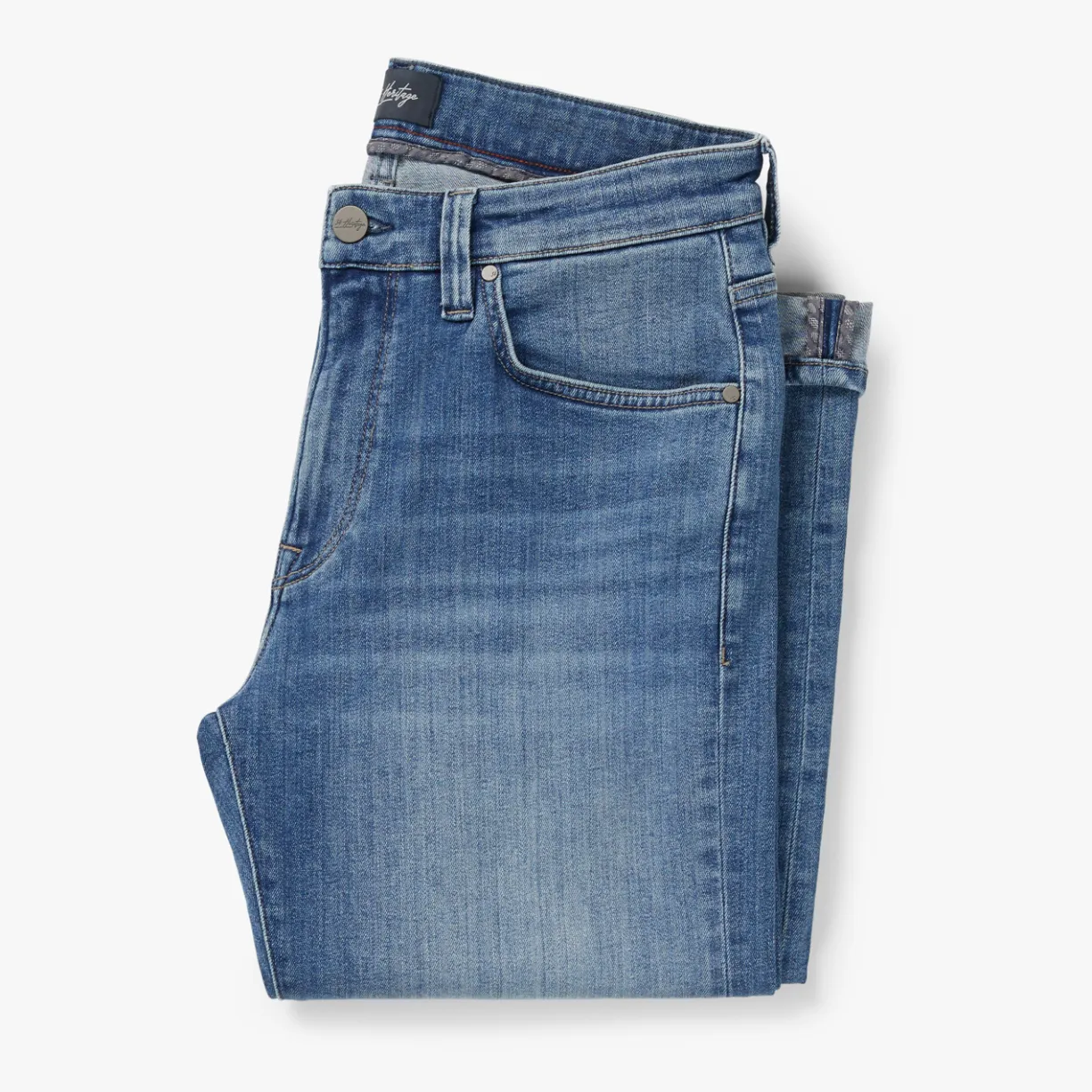 Courage Straight Leg Jeans In Mid Brushed Organic