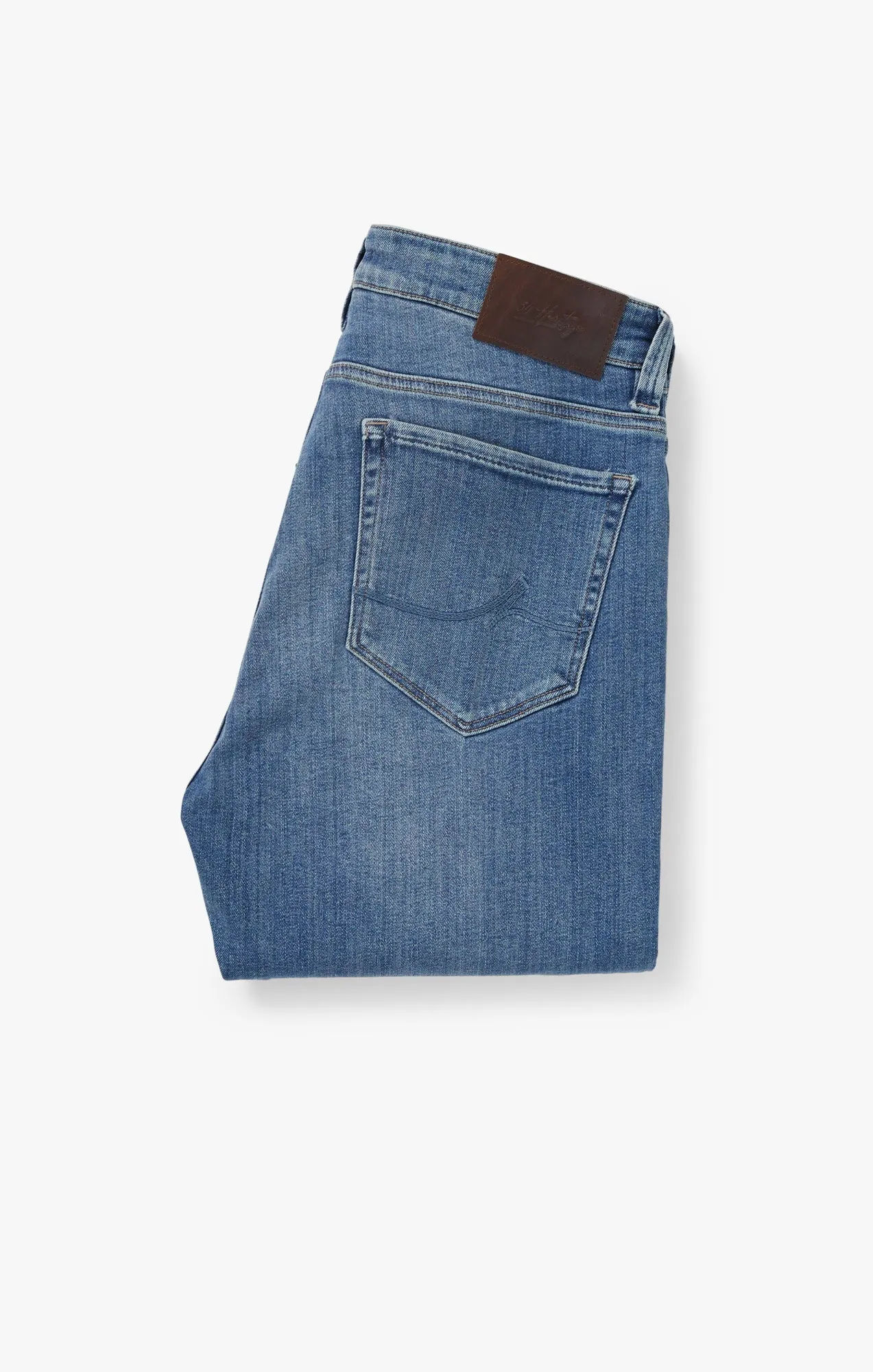 Courage Straight Leg Jeans In Mid Brushed Organic