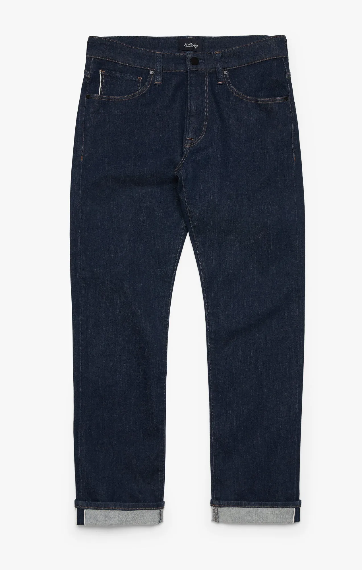 Courage Straight Leg Jeans In Rinse Selvedge