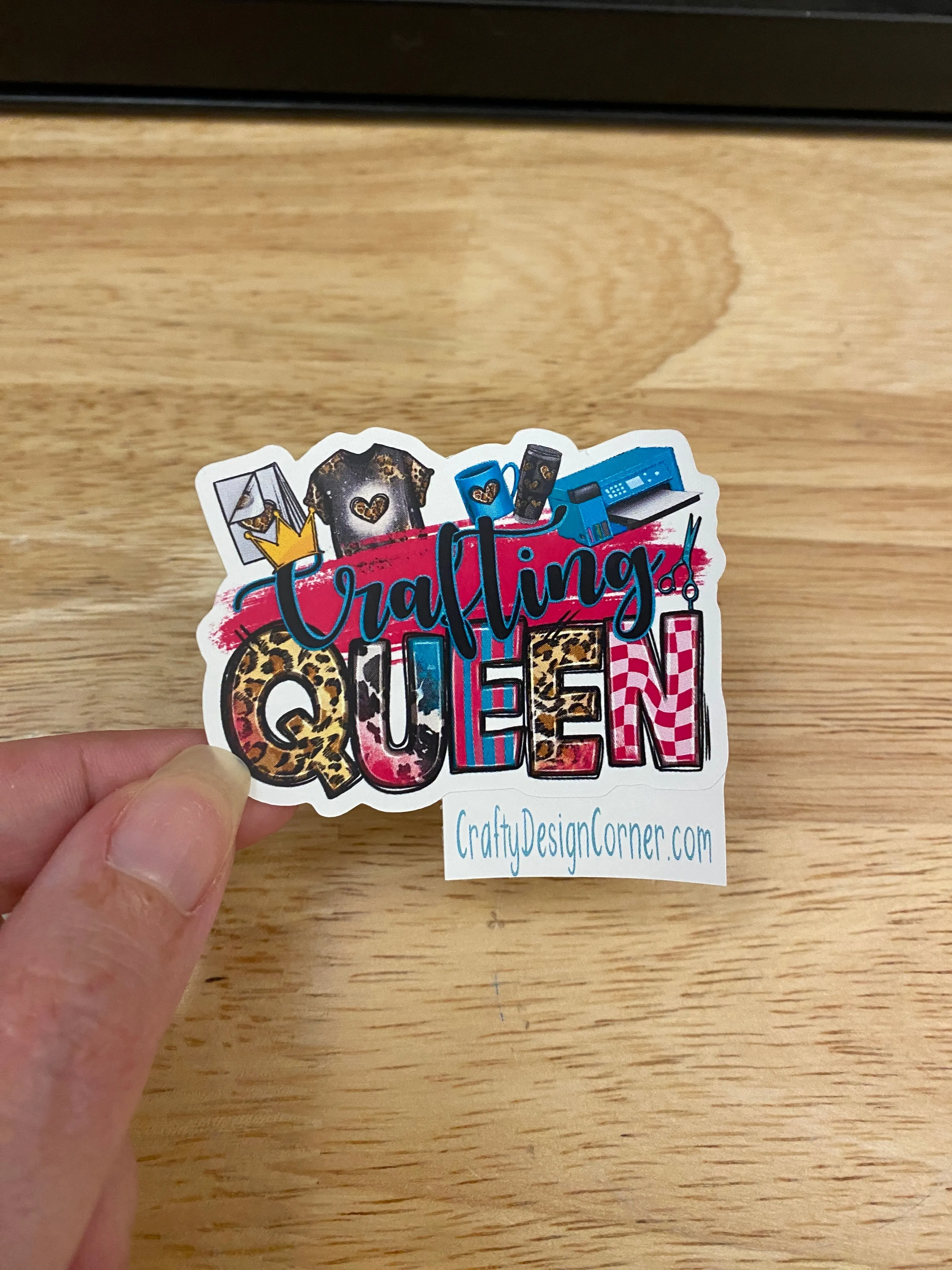 Crafting Queen sticker, easy peel sticker