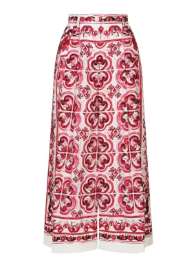 Dolce & Gabbana Majolica-print poplin culottes