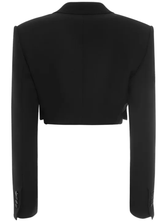 Dolce&amp;Gabbana   Wool blend cropped tuxedo jacket 