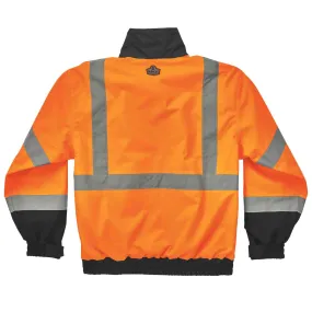 Ergodyne 24467 GloWear 8379 Type R Class 3 Fleece Lined Bomber Jacket, 3XL, HV Orange