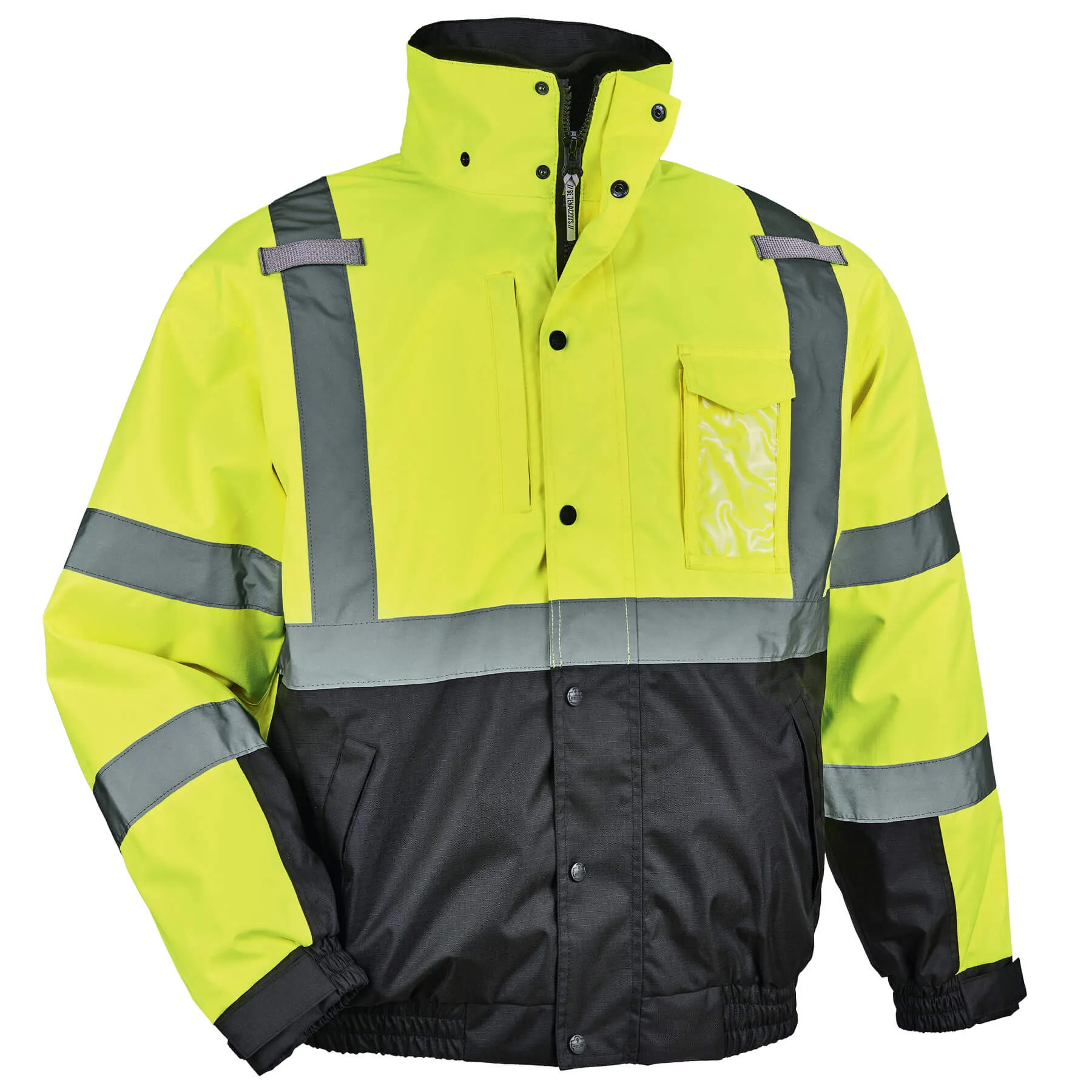 Ergodyne 25593 GloWear 8381 Type R Class 3 Performance 3-in-1 Bomber Jacket, Medium, HV Lime