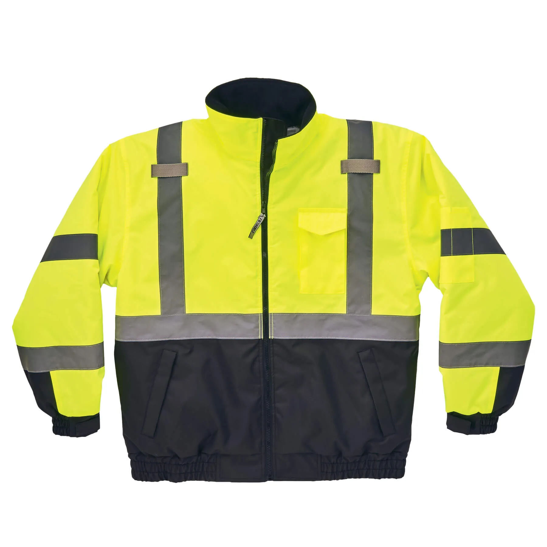 Ergodyne 25622 GloWear 8377 Type R Class 3 Quilted Bomber Jacket, Small, HV Lime