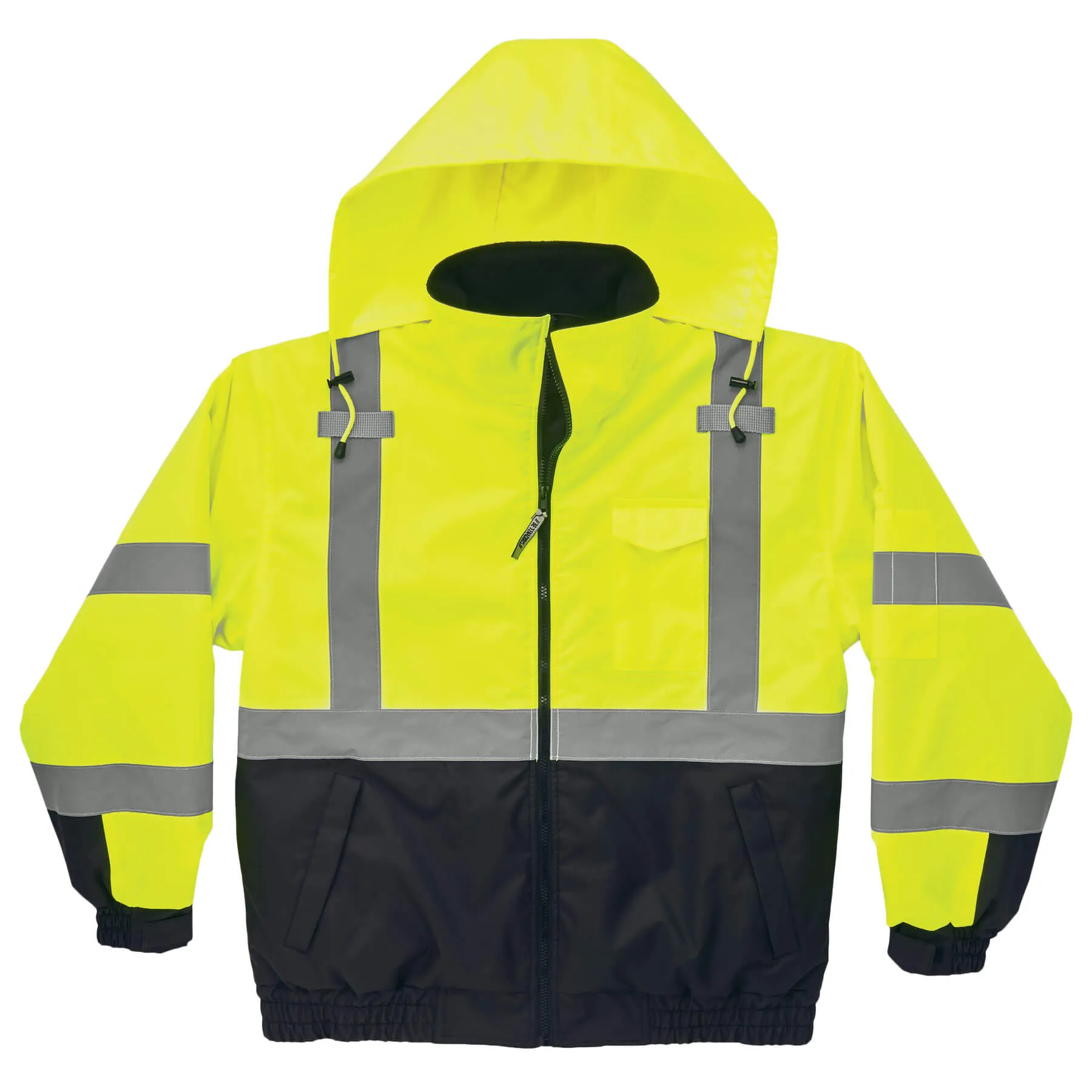 Ergodyne 25628 GloWear 8377 Type R Class 3 Quilted Bomber Jacket, 4XL, HV Lime