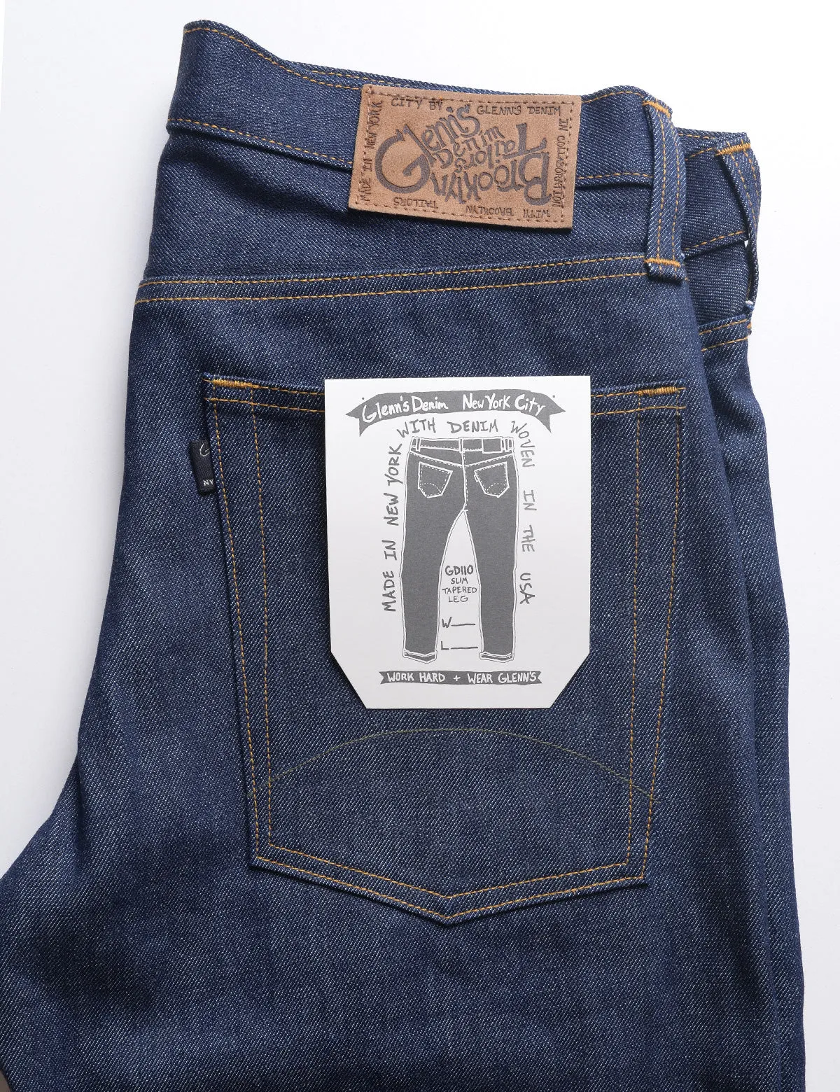 FINAL SALE: GD112 SLOUCHY TAPERED | Raw 13 Oz Selvedge Denim - Original Indigo