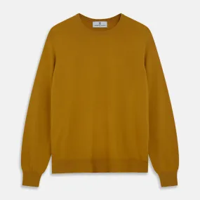 Gold Crew Neck Merino Jumper