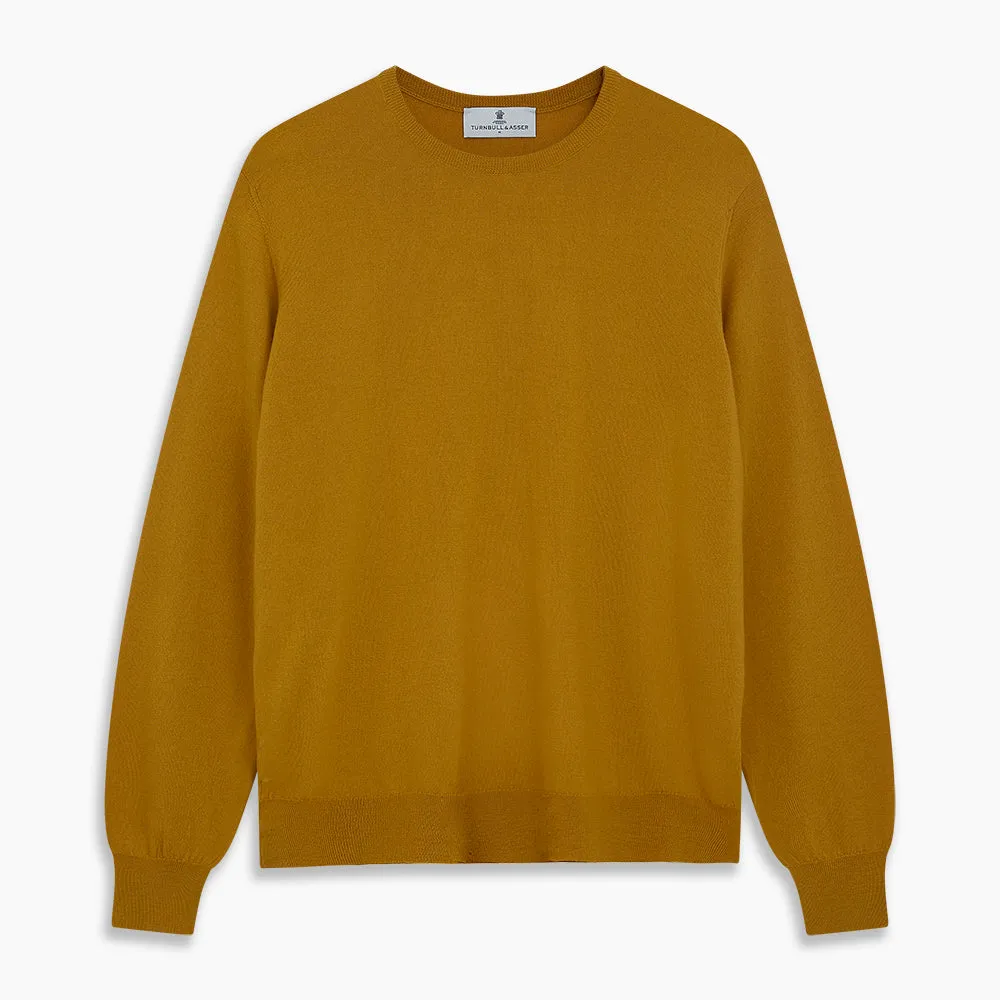 Gold Crew Neck Merino Jumper