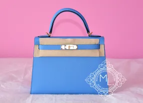 Hermes Baby Blue Paradise GHW Epsom Sellier Kelly 28 Handbag