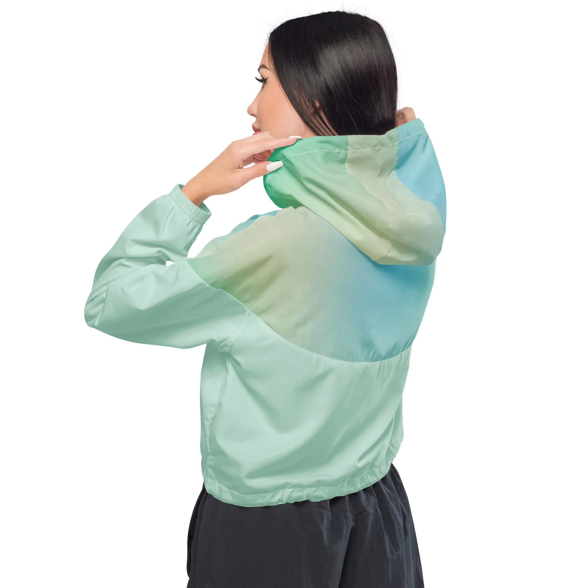 Humble Sportswear™ Women’s Aero Green Cropped Windbreaker