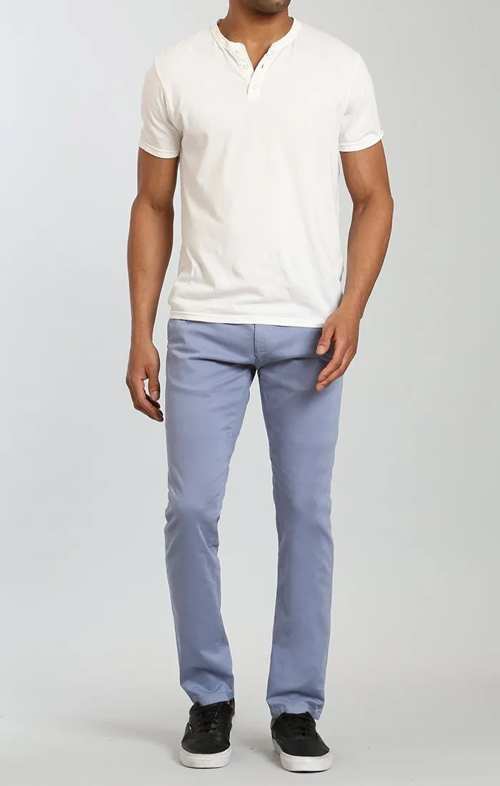 JOHNNY SLIM LEG CHINO IN STONE WASHED TWILL