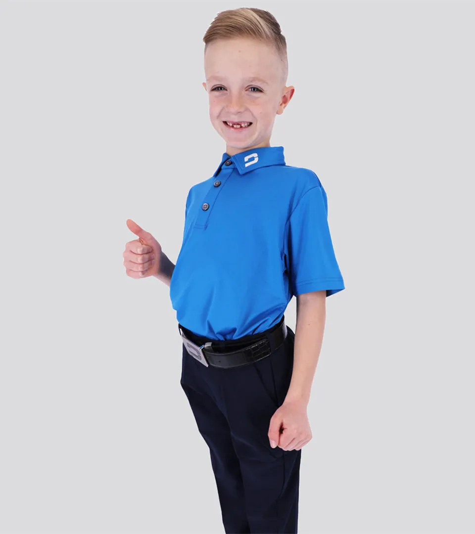 KIDS PERFORMANCE POLO BLUE