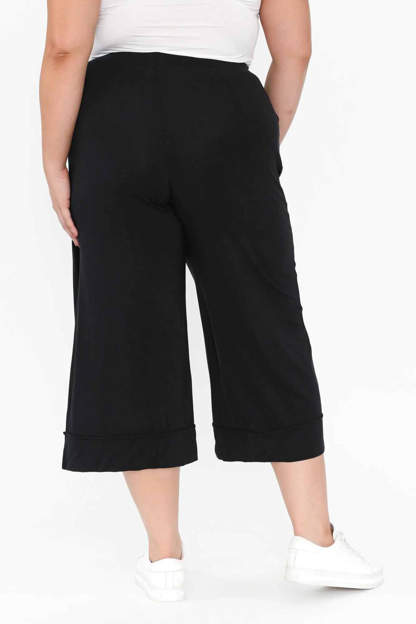 Lena Black Micro Modal Resort Pants