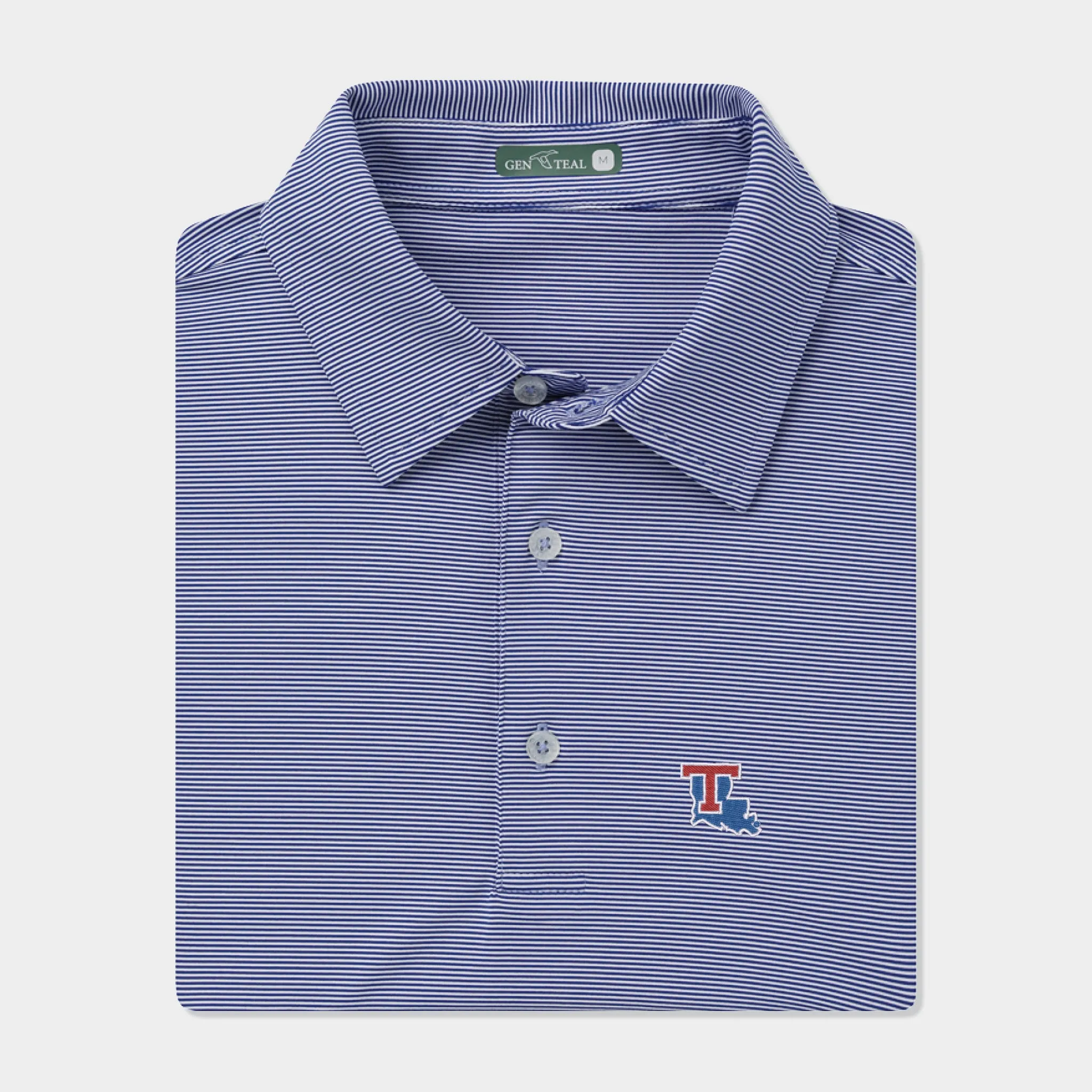 Louisiana Tech Pinstripe Performance Polo