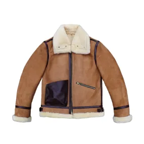 Men's B3 Bomber Shearling Coat Camel