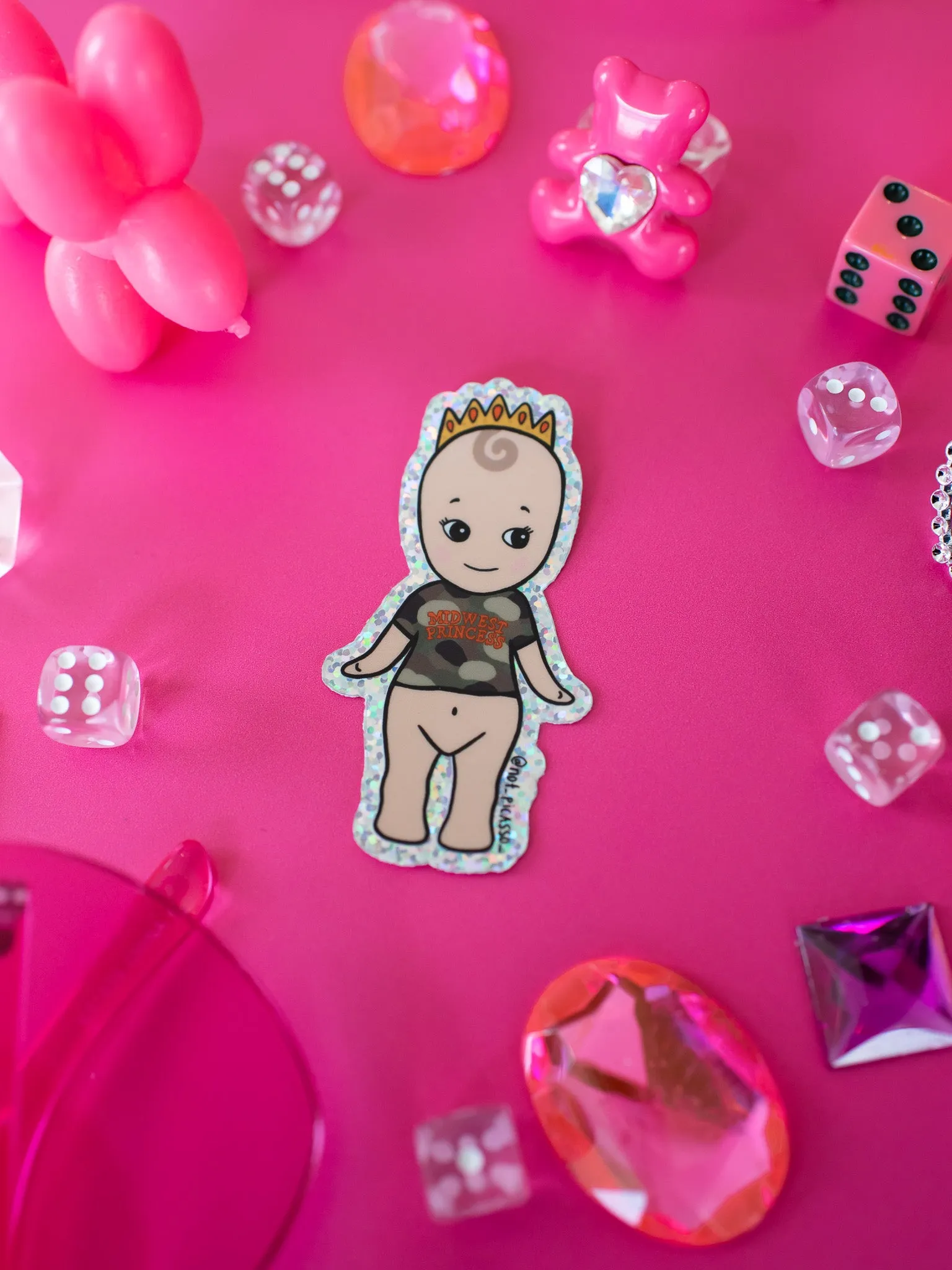 Midwest Princess Holographic Kewpie Sticker