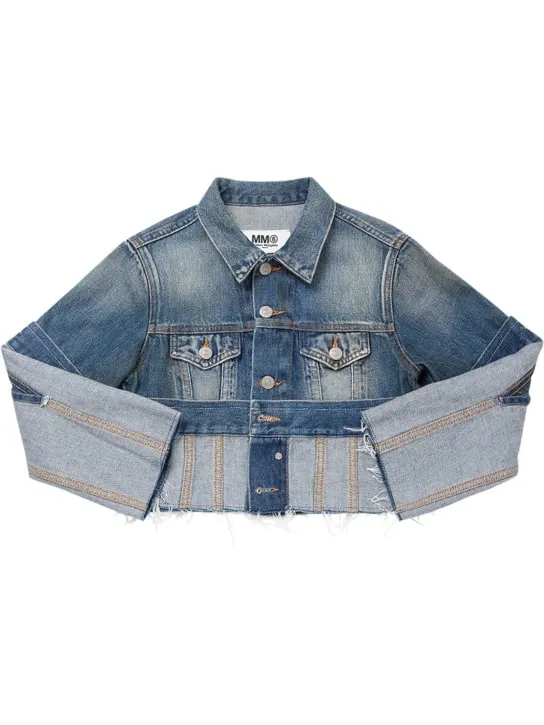 MM6 Maison Margiela   Cropped cotton denim jacket 