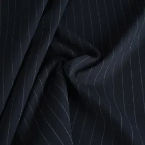 Navy Suiting Pinstripe Fabric 5360