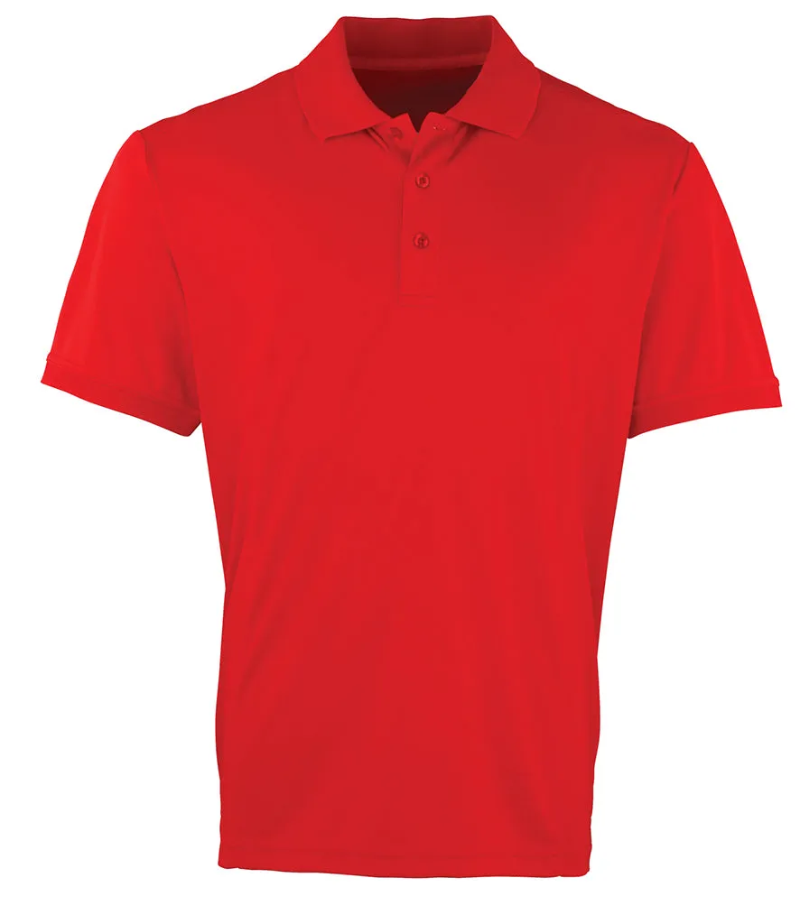 Premier Coolchecker® Piqué Polo Shirt: Red, Yellow, Orange