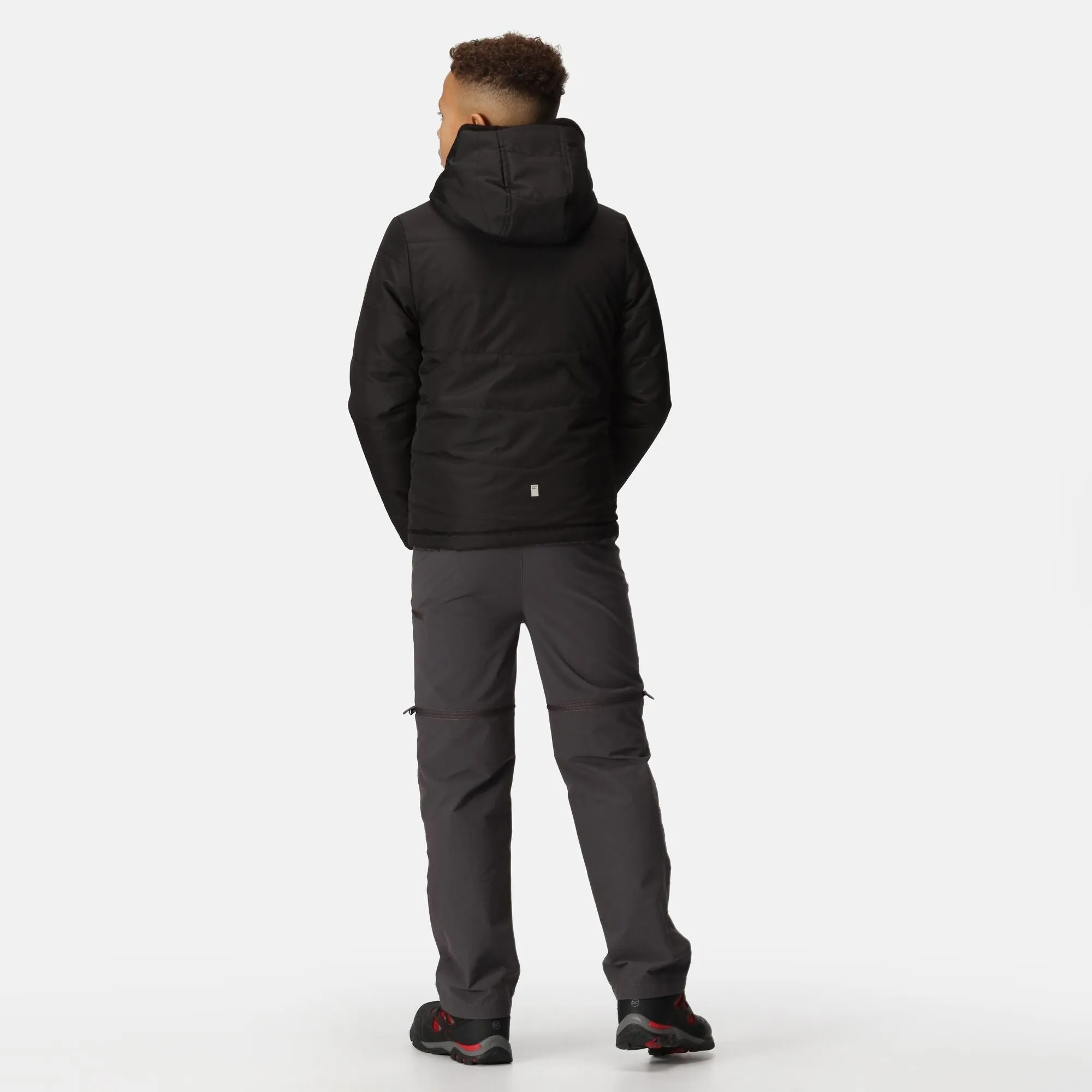 Regatta Kids' Kyrell Reversible Jacket | Black Seal Grey