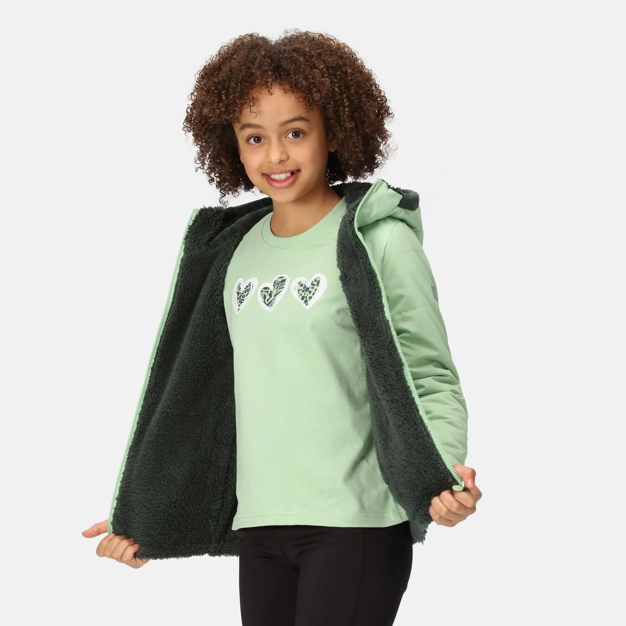 Regatta Kids' Kyrell Reversible Jacket | Black Seal Grey