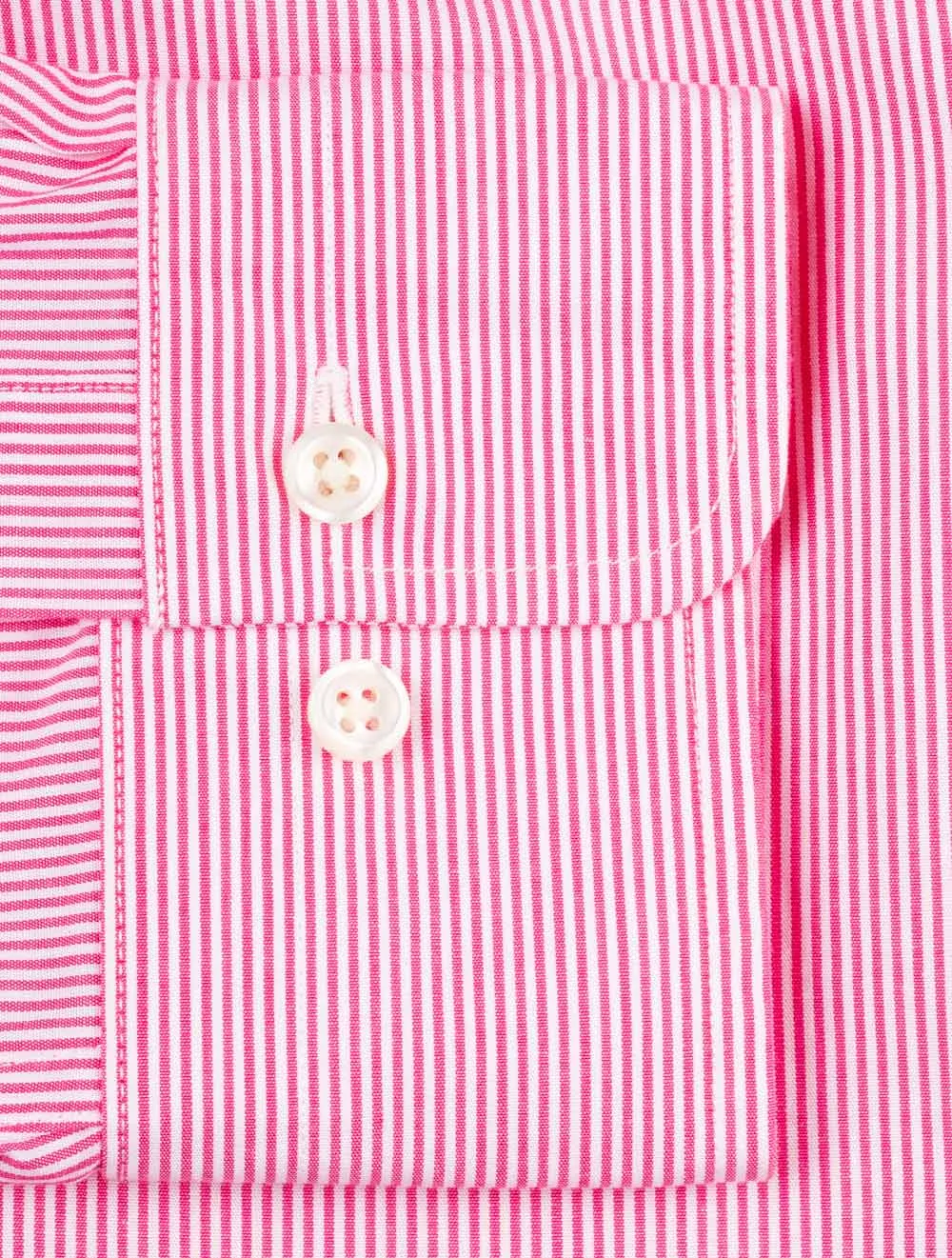 Regular Fit Banker Stripe Broadcloth Shirt Cabaret Pink