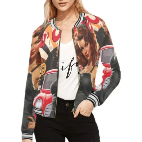 Retro Car Service awd506 Bomber Jacket for Women