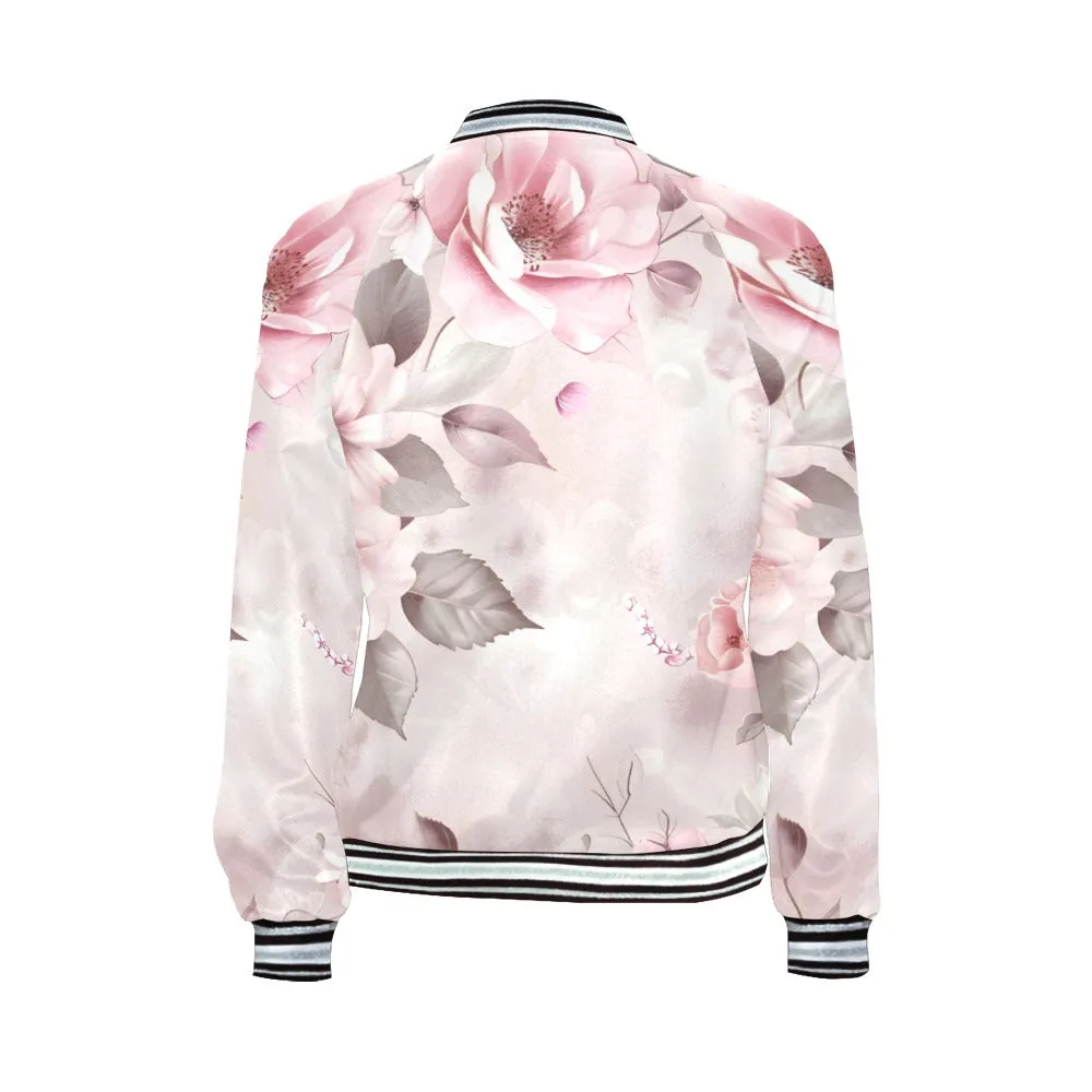 Romance Roses Bomber Jacket for Women