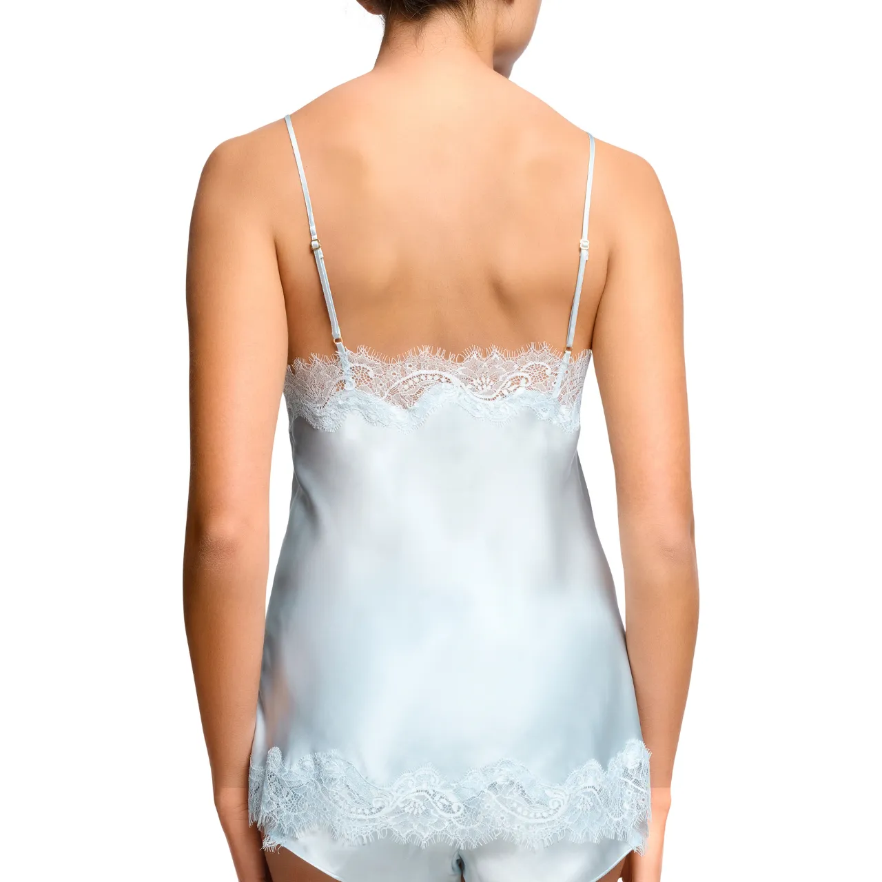 Scarlett Silk Camisole in Ice Blue