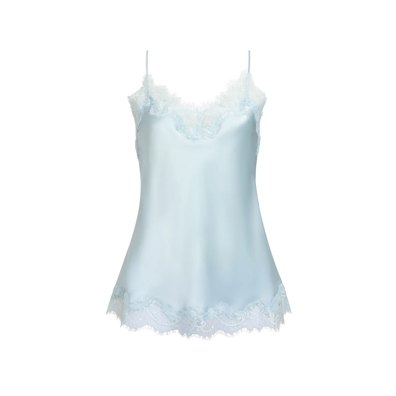 Scarlett Silk Camisole in Ice Blue