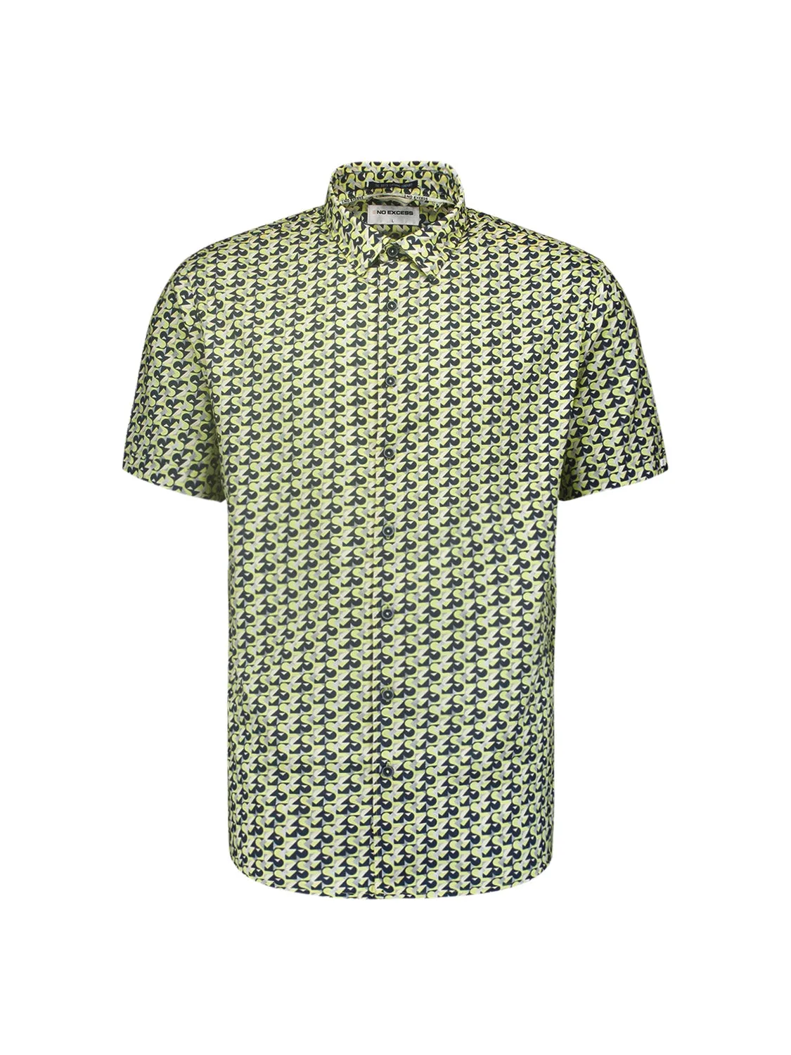 Short Sleeve Shirt with Graphic Pattern for Summery Looks | Lime