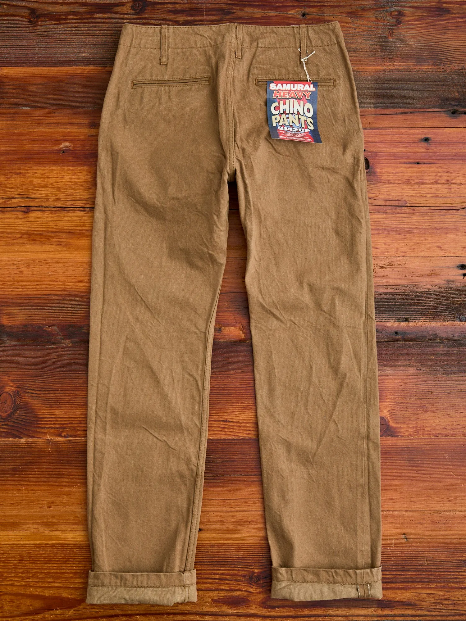 SJ452CP 15oz Selvedge Heavy Chinos in Khaki