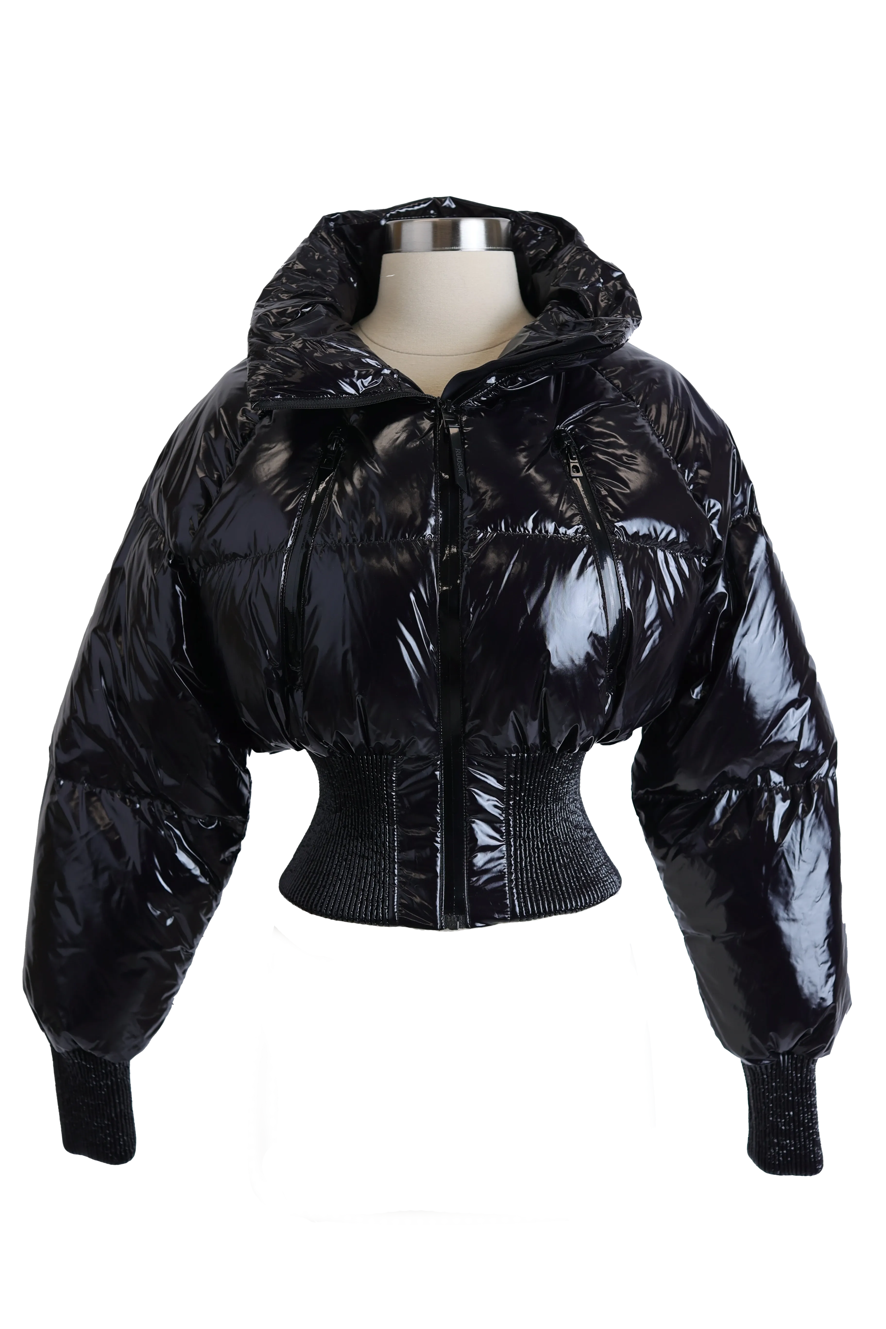 Storm Shiny Cropped Dow Bomber Jacket