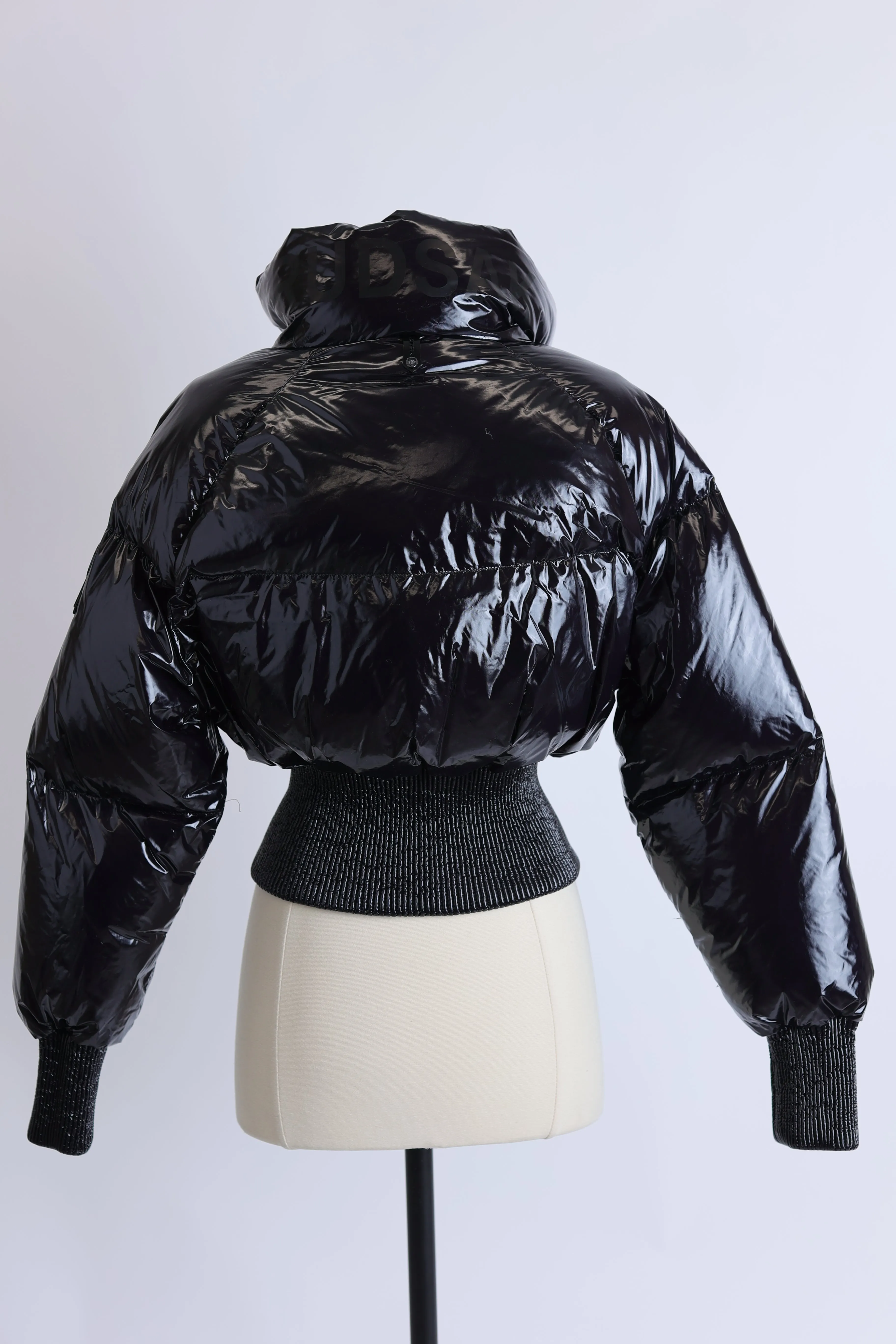 Storm Shiny Cropped Dow Bomber Jacket